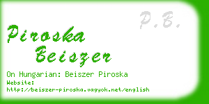 piroska beiszer business card